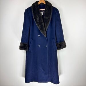 Vtg J.Percy for Marvin Richards Women’s Double Breasted Wool Overcoat Size 12